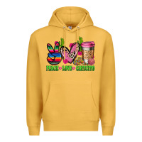 Mustard But first cafecito y chismecito Premium Hoodie - RanaPortraitStore