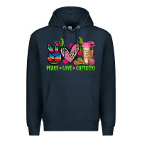 Navy But first cafecito y chismecito Premium Hoodie - RanaPortraitStore
