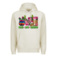 Oatmeal Heather But first cafecito y chismecito Premium Hoodie - RanaPortraitStore
