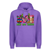 Purple But first cafecito y chismecito Premium Hoodie - RanaPortraitStore