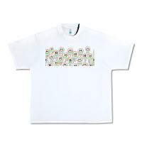 White retro smiley faces Urban Heavy Tee - TumblerDesignByShophia