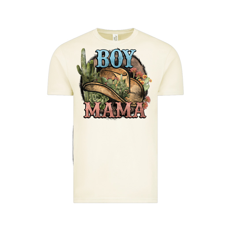 Boy Mama Western Cactus Cowboy Vintage Tee by HowdyJamesFarm | Teevron