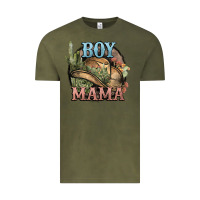 Vintage Olive Boy Mama western cactus Cowboy Vintage Tee - HowdyJamesFarm