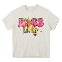 Cream boss lady Heavy Core Tee - LillyAllenDesigns