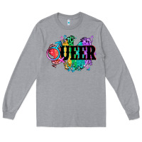 Heather Grey Queer Long Sleeve Tee - CowGirlArtShop
