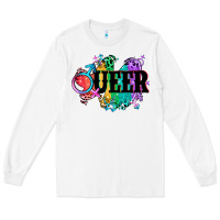 White Queer Long Sleeve Tee - CowGirlArtShop