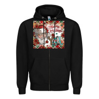 Black merry christmas y'all Zipper Hoodie - CowhideDigitalArt