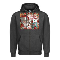 Charcoal Heather merry christmas y'all Zipper Hoodie - CowhideDigitalArt