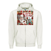 Oatmeal Heather merry christmas y'all Zipper Hoodie - CowhideDigitalArt
