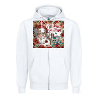 White merry christmas y'all Zipper Hoodie - CowhideDigitalArt