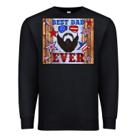Black best dad ever american flag Premium Sweatshirt - Artiststas