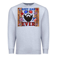 Heather Grey best dad ever american flag Premium Sweatshirt - Artiststas