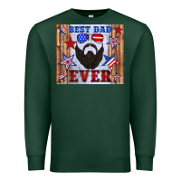 Sports Green best dad ever american flag Premium Sweatshirt - Artiststas