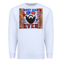 White best dad ever american flag Premium Sweatshirt - Artiststas