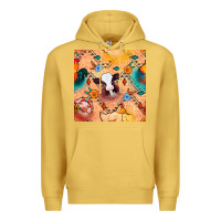 Antique Gold western farm animals seamless pattern Premium Hoodie - BundleAndBundleShop