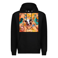 Black western farm animals seamless pattern Premium Hoodie - BundleAndBundleShop