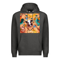 Charcoal Heather western farm animals seamless pattern Premium Hoodie - BundleAndBundleShop