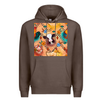 Coffee western farm animals seamless pattern Premium Hoodie - BundleAndBundleShop