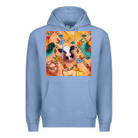 Colony Blue western farm animals seamless pattern Premium Hoodie - BundleAndBundleShop