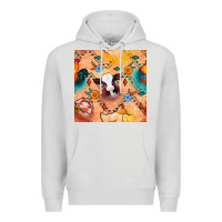 Dove Grey western farm animals seamless pattern Premium Hoodie - BundleAndBundleShop