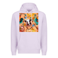 Lilac western farm animals seamless pattern Premium Hoodie - BundleAndBundleShop