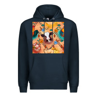 Navy western farm animals seamless pattern Premium Hoodie - BundleAndBundleShop