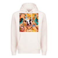 Pale Pink western farm animals seamless pattern Premium Hoodie - BundleAndBundleShop