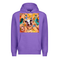 Purple western farm animals seamless pattern Premium Hoodie - BundleAndBundleShop