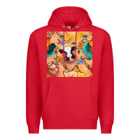 Red western farm animals seamless pattern Premium Hoodie - BundleAndBundleShop