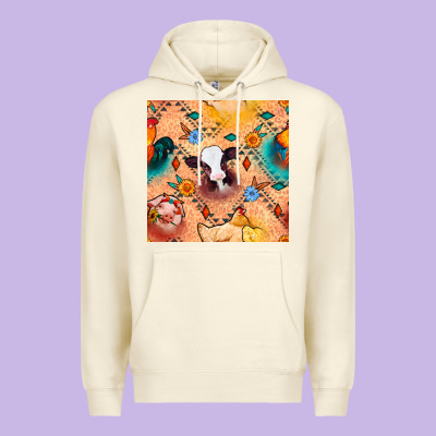 Western Farm Animals Seamless Pattern Premium Hoodie Designed By Bundleandbundleshop