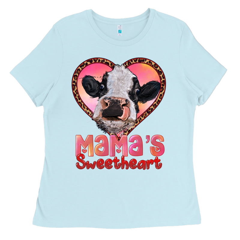 Mamas Sweetheart Baby Cow Ladies Tee by RanaPortraitStore | Teevron