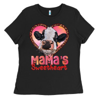 Black mamas sweetheart baby cow Ladies Tee - RanaPortraitStore
