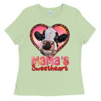 Matcha mamas sweetheart baby cow Ladies Tee - RanaPortraitStore