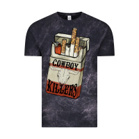 Cloud Black Cowboy killers cigarette package Vintage Tee - HowdyJamesFarm