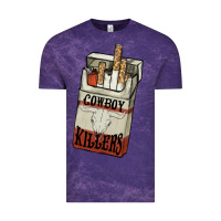 Cloud Purple Cowboy killers cigarette package Vintage Tee - HowdyJamesFarm