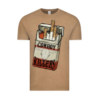 Vintage Coffee Cowboy killers cigarette package Vintage Tee - HowdyJamesFarm