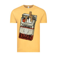 Vintage Mustard Cowboy killers cigarette package Vintage Tee - HowdyJamesFarm