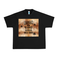 Black warning i'm an asshole with rusty background Urban Heavy Tee - TumblerDesignByShophia
