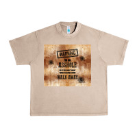 French Oak warning i'm an asshole with rusty background Urban Heavy Tee - TumblerDesignByShophia