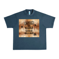 Midnight Navy warning i'm an asshole with rusty background Urban Heavy Tee - TumblerDesignByShophia