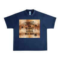 Navy warning i'm an asshole with rusty background Urban Heavy Tee - TumblerDesignByShophia