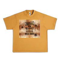 Peanut Butter warning i'm an asshole with rusty background Urban Heavy Tee - TumblerDesignByShophia