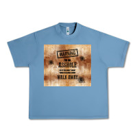 Pebble Blue warning i'm an asshole with rusty background Urban Heavy Tee - TumblerDesignByShophia