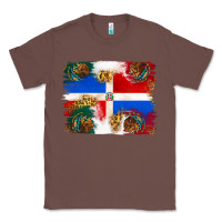 Chestnut Mexican and Puerto Rico Flag Classic Tee - texasbilliewilder