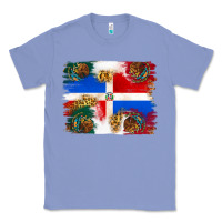 Colony Blue Mexican and Puerto Rico Flag Classic Tee - texasbilliewilder