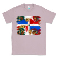 Lilac Mexican and Puerto Rico Flag Classic Tee - texasbilliewilder