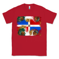 Red Mexican and Puerto Rico Flag Classic Tee - texasbilliewilder