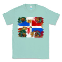 Seafoam Mexican and Puerto Rico Flag Classic Tee - texasbilliewilder
