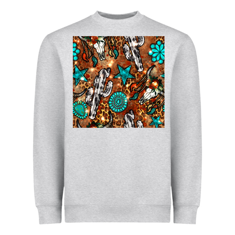 Western Gemstone Aztec Seamless Pattern Heavyweight Sweatshirt by BundleAndBundleShop | Teevron