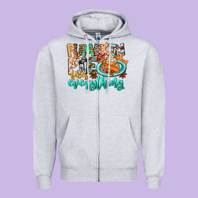 Pumpkin Pie Fixes Everything Zipper Hoodie Designed By Cowhidedigitalart